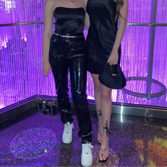 Patent leather pant Black Pant Size XS - Picture 3 of 11